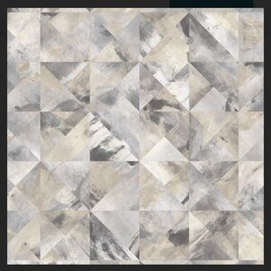 Geometric Gray and Cream Wallpaper